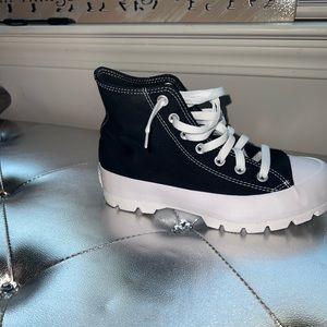 Black platform converse